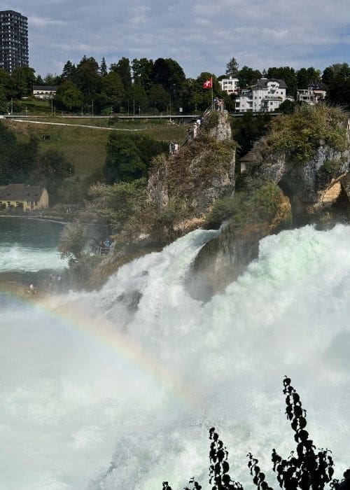 Schöne Aussicht auf den Rheinfall